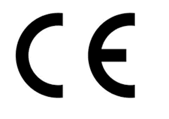 CE accreditation logo in black